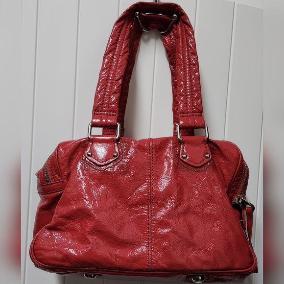 MARC BY MARC JACOBS Double Zip Top Patent Leather Satchel in Coral Red - Picture 4 of 16